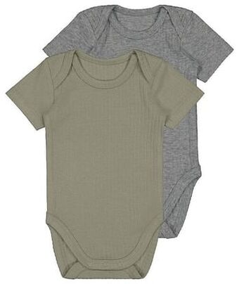 HEMA HEMA Body Rib Met Bamboe Stretch - 2 Stuks Multi (multi) aanbieding