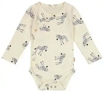 HEMA HEMA Newborn Overslagbody Met Stretch Zebra Zand (zand) aanbieding