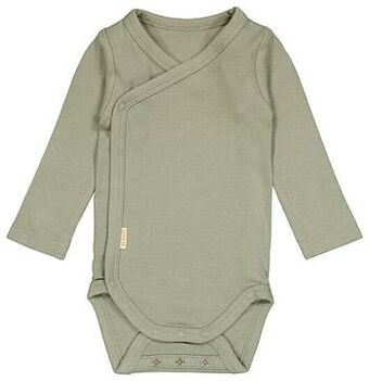HEMA HEMA Newborn Overslagbody Rib Met Bamboe Stretch Groen (groen) aanbieding