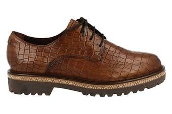Berca Shoes Tamaris Veterschoen Dames - Cognac aanbieding