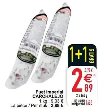 Cora Fuet imperial carchalejo 1kg aanbieding