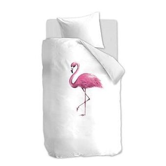 Leen Bakker Ambiante dekbedovertrek Janson - naturelkleur - 140x200/220 cm - Leen Bakker aanbieding