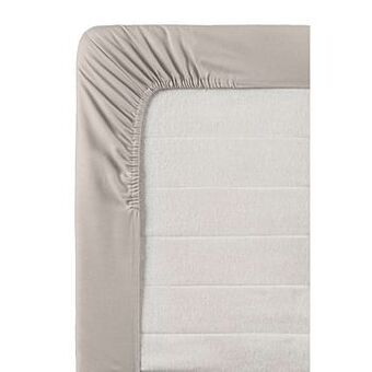 Leen Bakker Hoeslaken percale katoen - grijs - 80x200 cm - Leen Bakker aanbieding