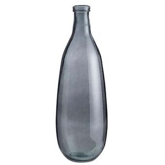 Leen Bakker Vaas Sara - grijs gerecycleerd glas - 75xØ25 cm - Leen Bakker aanbieding