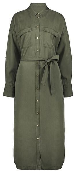 HEMA HEMA Dames Jurk Lacey Lang Donkergroen (donkergroen) aanbieding