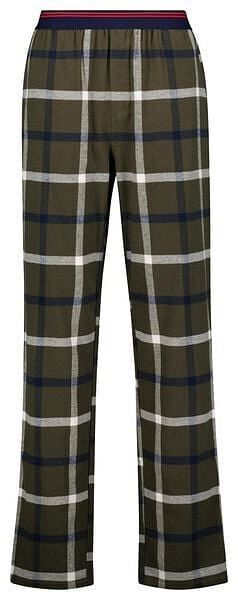 HEMA HEMA Heren Pyjamabroek Flannel Ruiten Legergroen (legergroen) aanbieding
