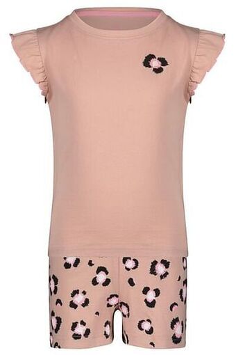HEMA HEMA Kindershortama Bloemen Lichtroze (lichtroze) aanbieding