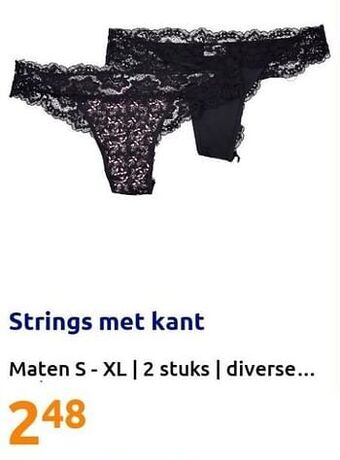 Action Strings met kant aanbieding