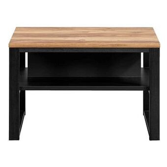 Leen Bakker Bijzettafel Luc - antraciet-/eikenkleur - 40x67x67 cm - Leen Bakker aanbieding