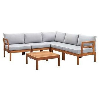 Leen Bakker Le Sud modulaire loungeset Orleans V2 - lichtgrijs - 6-delig - Leen Bakker aanbieding