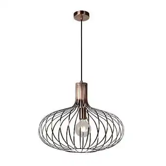 Leen Bakker LUCIDE HANGLAMP MANUELA E27 Ø50CM KOPER - Leen Bakker aanbieding