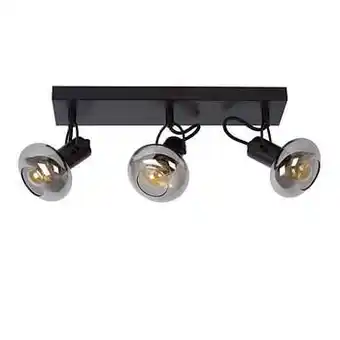 Leen Bakker Lucide plafondspot Madee - zwart - 38x9x18 cm - Leen Bakker aanbieding
