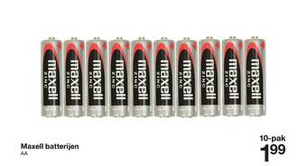 Zeeman Maxell Batterijen aanbieding