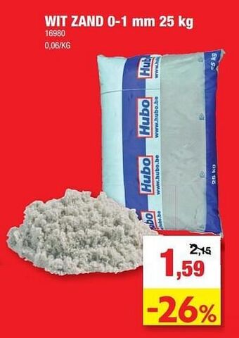Hubo Wit zand aanbieding