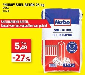 Hubo Hubo snel beton aanbieding