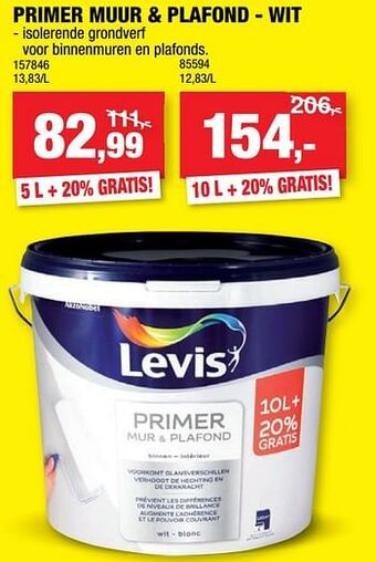 Hubo Primer muur + plafond - wit aanbieding