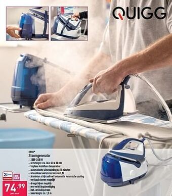 ALDI Quigg stoomgenerator aanbieding