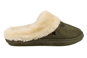 Berca Shoes Super Cracks Pantoffel Dames - Kaki aanbieding