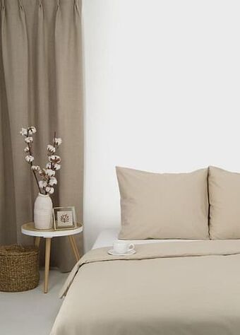 HEMA HEMA Dekbedovertrek - Zacht Katoen - Uni Taupe (taupe) aanbieding