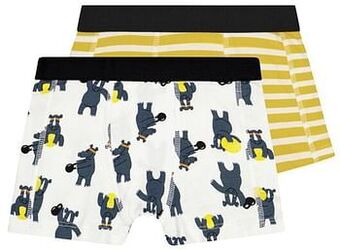 HEMA HEMA Kinderboxers Neushoorn - 2 Stuks Geel (geel) aanbieding