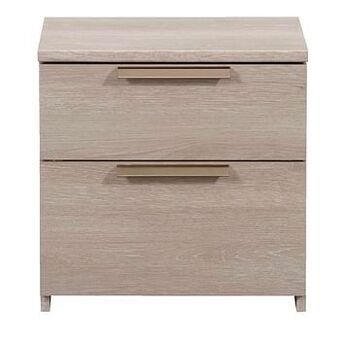 Leen Bakker Nachtkastje Tempo - grijs eikenkleur - Leen Bakker aanbieding