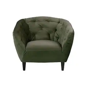 Leen Bakker Fauteuil Thyrza - fluweel - groen - Leen Bakker aanbieding