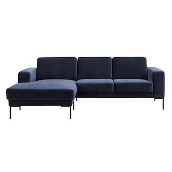 Leen Bakker Hoeksalon Tom small - stof Letto blauw 1022 - Leen Bakker aanbieding