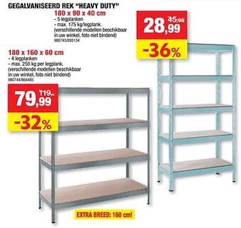Hubo Gegalvaniseerd rek heavy duty aanbieding