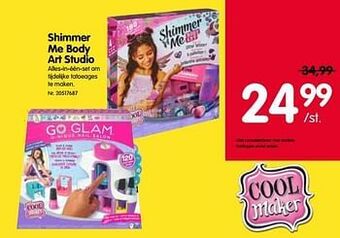 Fun Shimmer me body art studio aanbieding