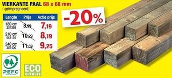 Hubo Vierkante paal aanbieding