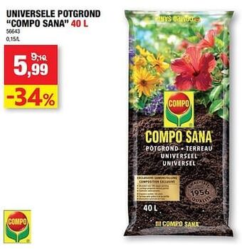 Hubo Universele potgrond compo sana aanbieding