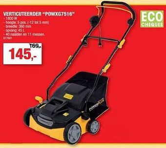 Hubo Powerplus verticuteerder powxg7516 aanbieding