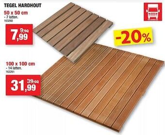 Hubo Tegel hardhout aanbieding