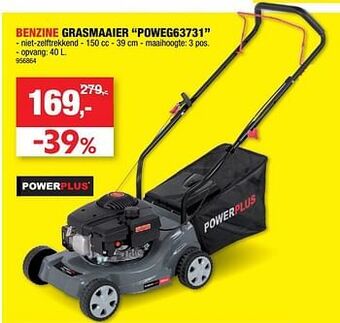 Hubo Powerplus benzine grasmaaier poweg63731 aanbieding
