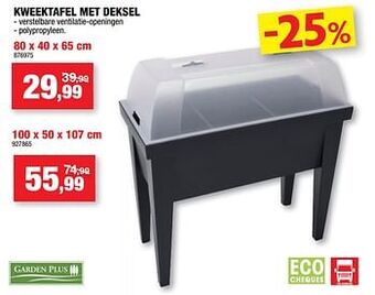 Hubo Kweektafel met deksel aanbieding