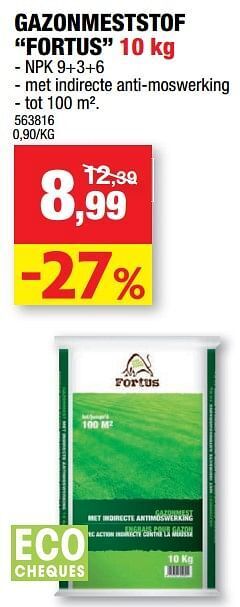 Hubo Gazonmeststof fortus aanbieding