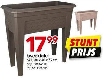 Yess Kweektafel grijs aanbieding