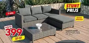 Yess Loungeset medellin rattan-metalen frame aanbieding