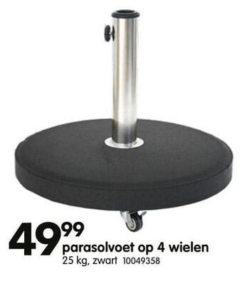 Yess Parasolvoet op 4 wielen aanbieding