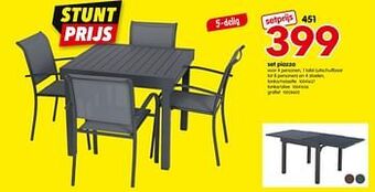 Yess Set piazza tonka-noisette aanbieding