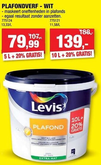 Hubo Plafondverf - wit aanbieding