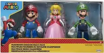 ToyChamp Super Mario Mushroom Kingdom 3-pack 10cm figuren aanbieding
