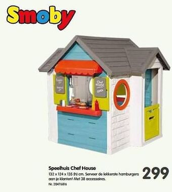 Fun Speelhuis chef house aanbieding