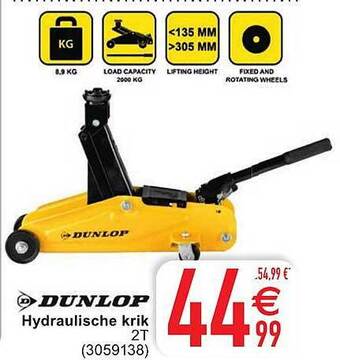 Cora Dunlop Hydraulische Krik aanbieding