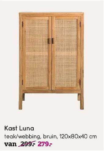 Leen Bakker Kast Luna aanbieding