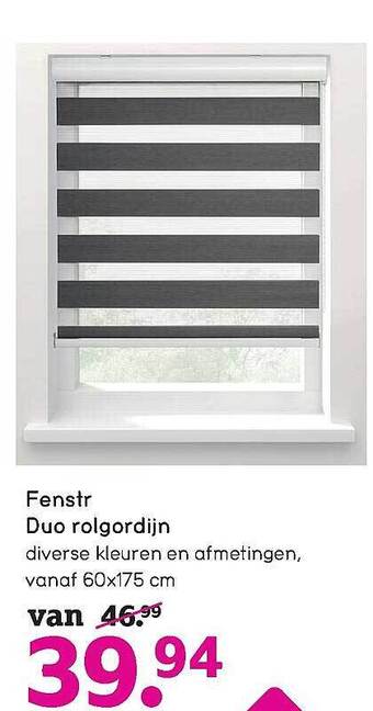 Leen Bakker Fenstr Duo Rolgordijn aanbieding