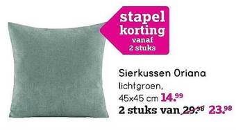 Leen Bakker Sierkussen Oriana aanbieding