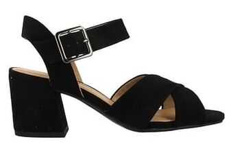 Berca Shoes S. Oliver Sandaal Dames Trend Blokhak - Zwart aanbieding