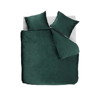 Leen Bakker At Home by Beddinghouse dekbedovertrek Tender - groen - 140x220/220 cm - Leen Bakker aanbieding