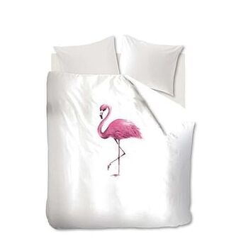 Leen Bakker Ambiante dekbedovertrek Janson - naturelkleur - 240x200/220 cm - Leen Bakker aanbieding